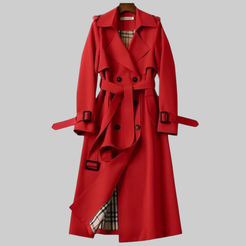 Manteau Trench Classique pour Femme avec Ceinture Élégant Manteau d'Hiver pour Femmes