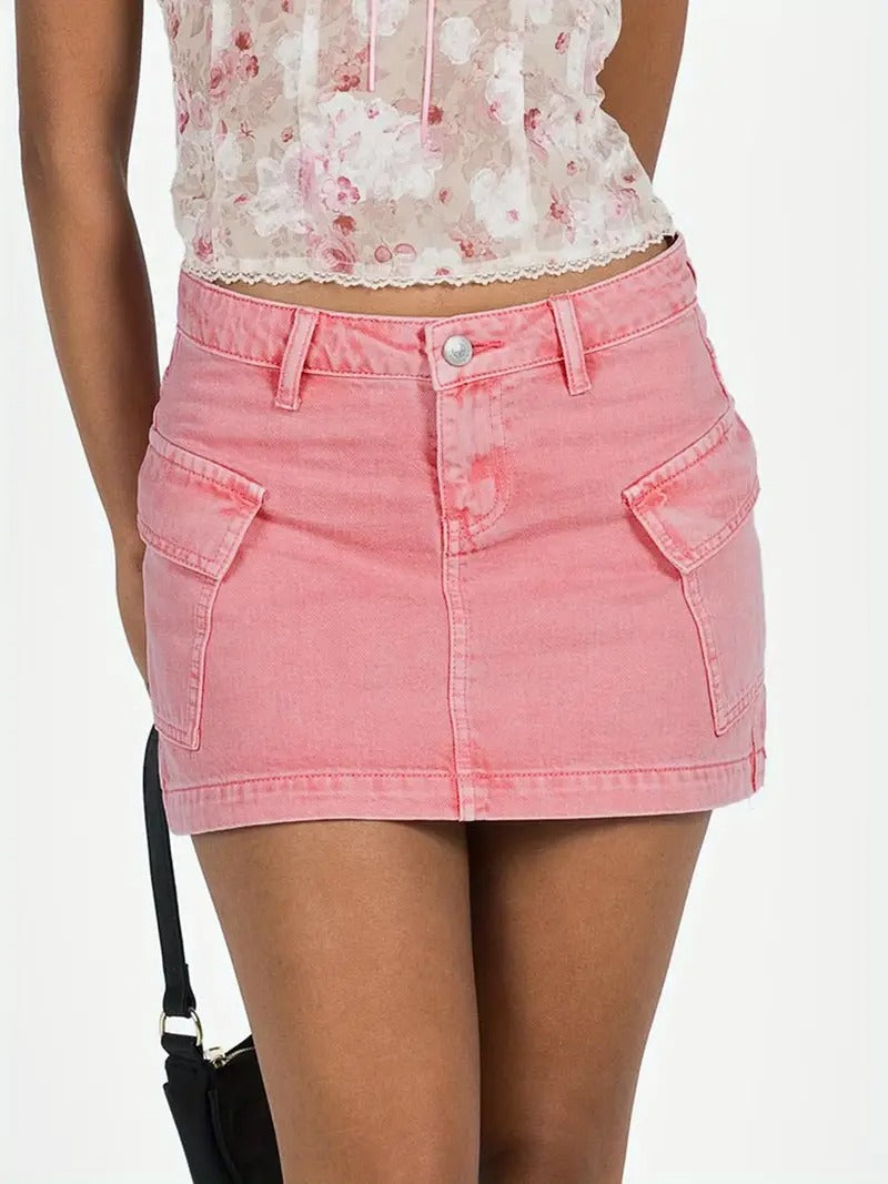Jupe mini pour femmes avec poches
