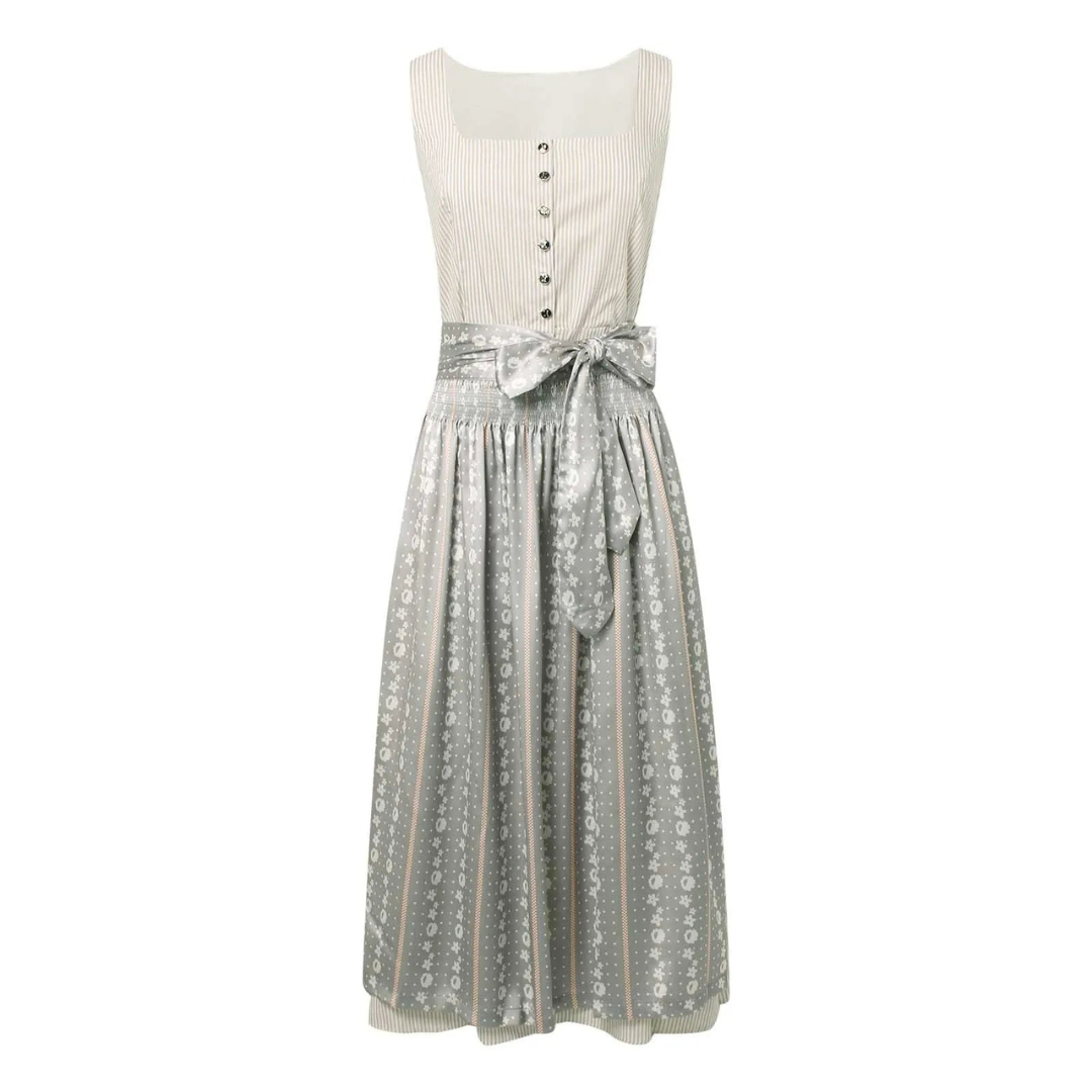 Robe Traditionnelle Élégante Moderne pour Femme | Robe Dirndl Midi