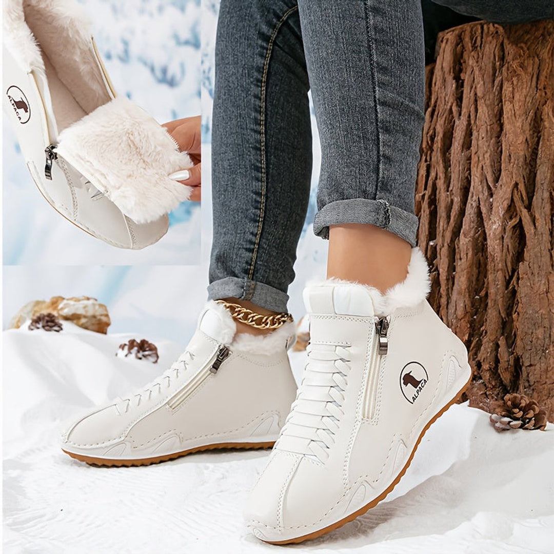 Bottines Orthopédiques pour Femmes avec Support de Voûte Intérieure, Doublées, Bottes d'Hiver