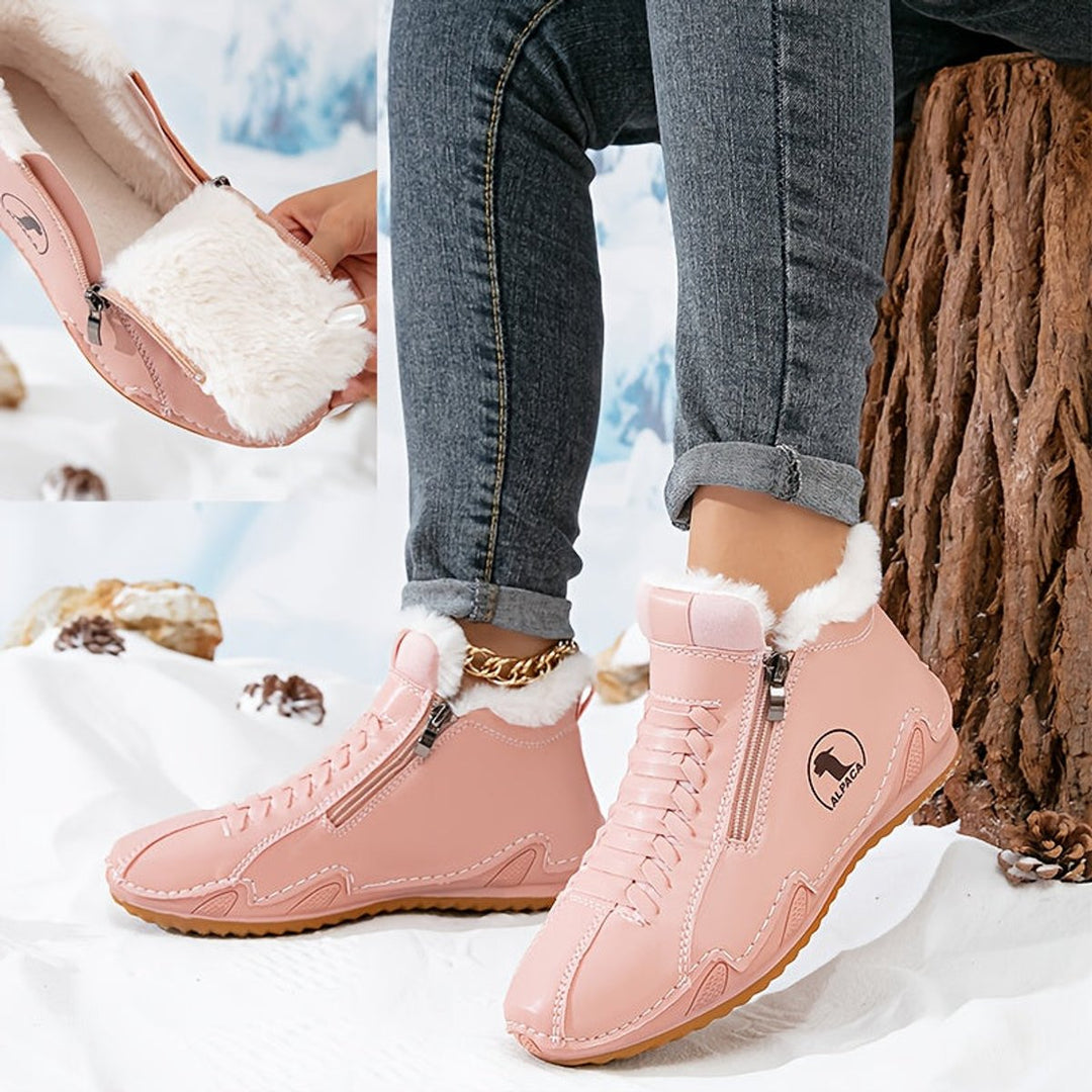 Bottines Orthopédiques pour Femmes avec Support de Voûte Intérieure, Doublées, Bottes d'Hiver