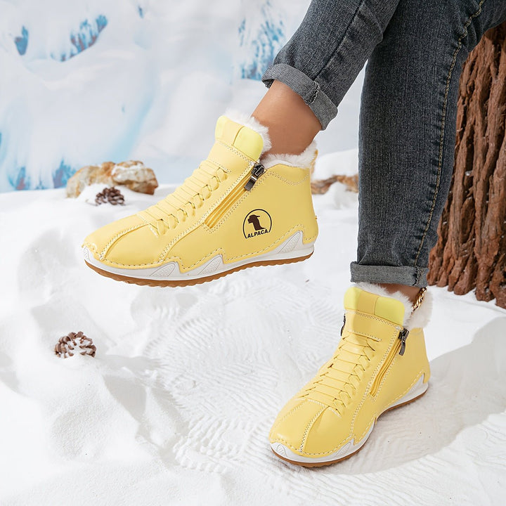 Bottines Orthopédiques pour Femmes avec Support de Voûte Intérieure, Doublées, Bottes d'Hiver