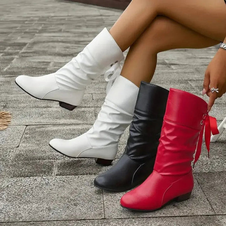 Bottines à lacets orthopédiques pour femmes avec soutien de la voûte plantaire et talon bloc stable
