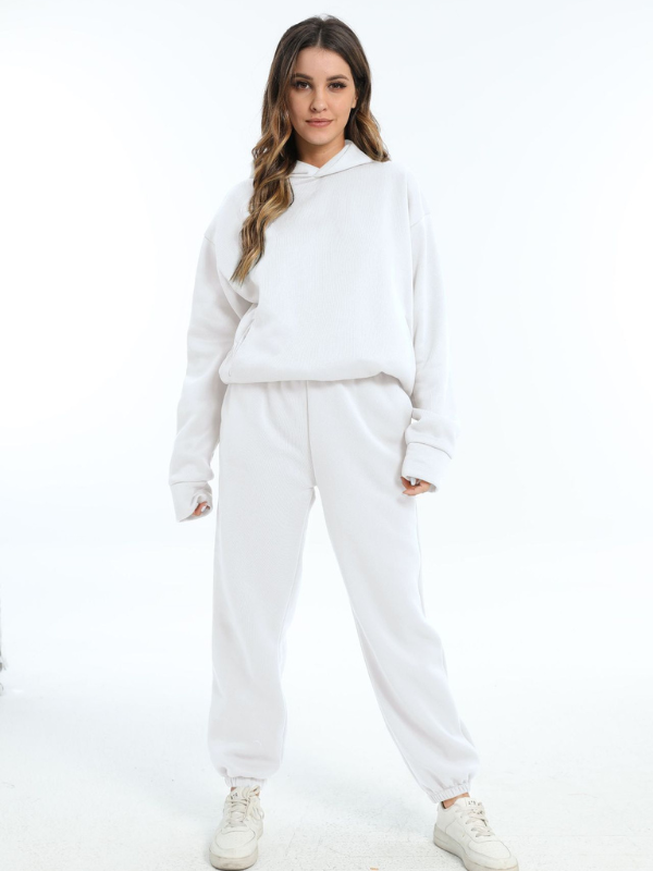 Ensemble de vêtements de sport pour femmes - Sweat à capuche et pantalons de sport pour les loisirs et le fitness