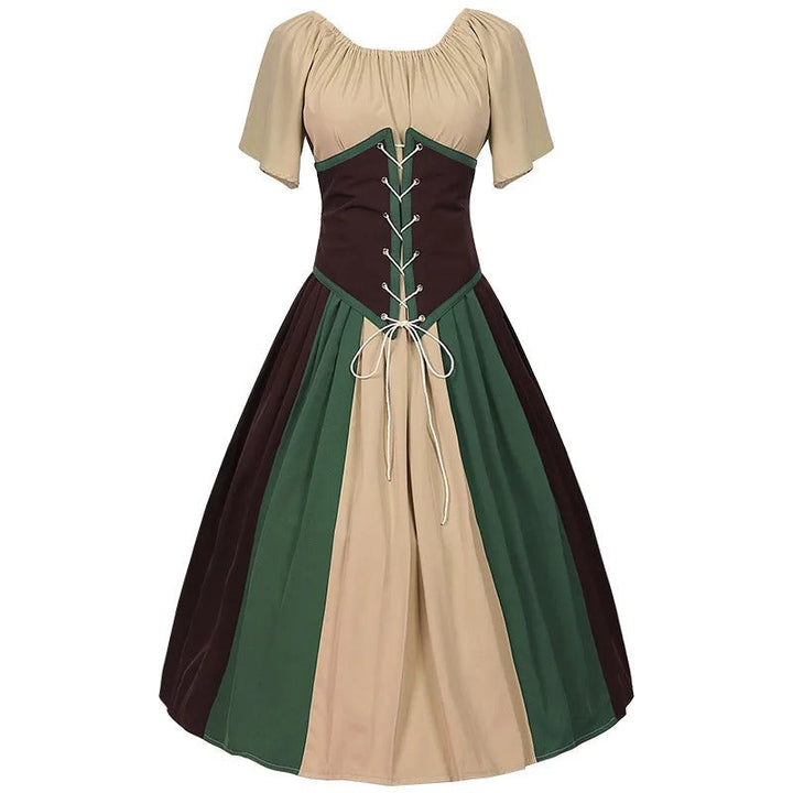 Robe Dirndl classique pour femmes avec manches bouffantes | Midi