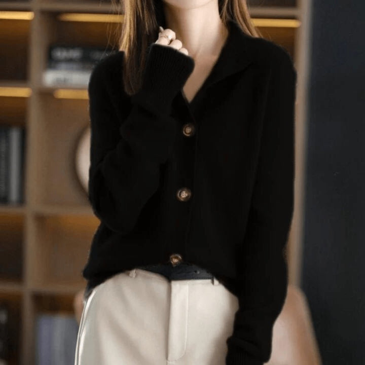 Cardigan en tricot pour femmes avec boutonnière – Pull doux et intemporel pour le layering en automne et hiver