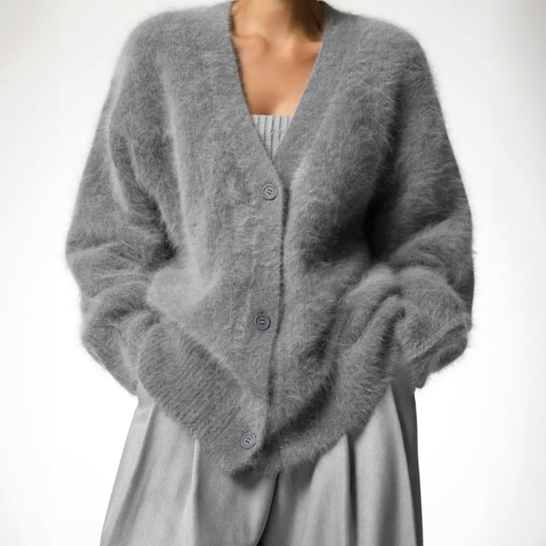 Cardigan oversized pour femmes avec décolleté en V Vêtements douillets pour l'automne et l'hiver