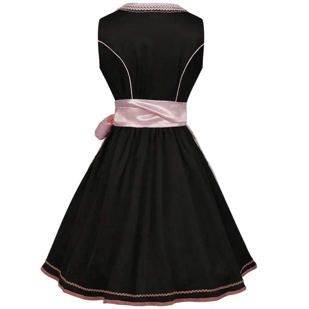 Robe Dirndl traditionnelle pour femmes avec broderie | Midi