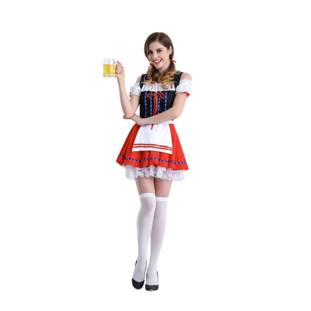 Robe Dirndl Bavaroise Ludique pour Femmes | Mini