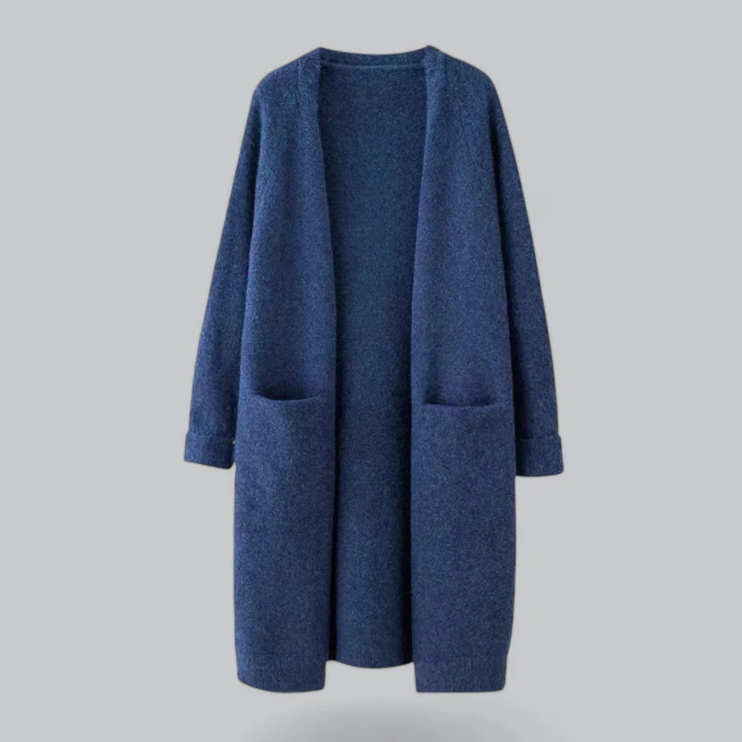 Gilet en Tricot Chaud pour Femmes avec Ouverture Frontale Confortable et Polyvalent pour l'Automne et l'Hiver