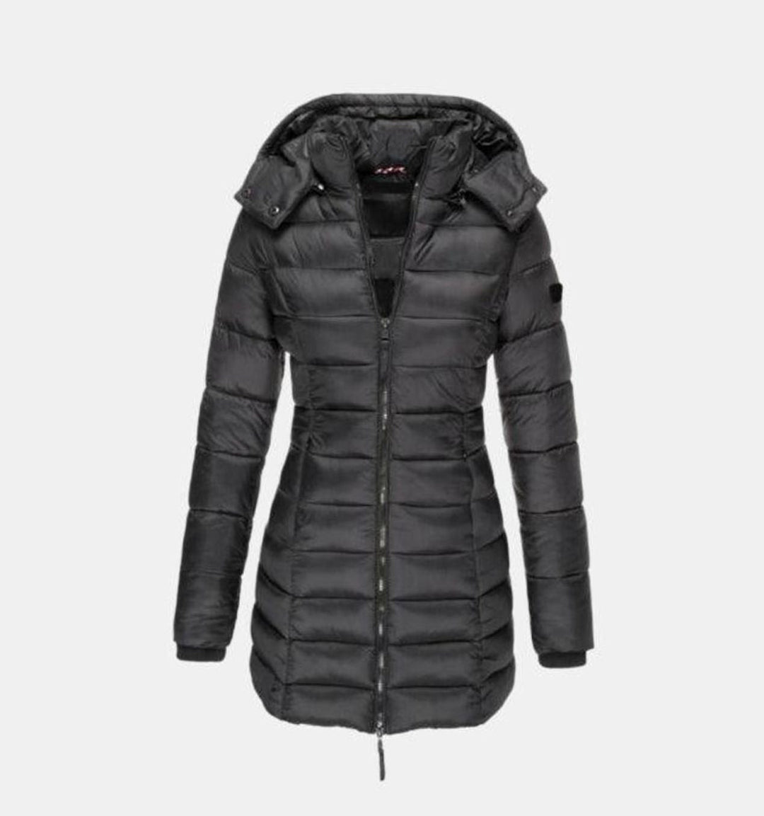 Veste d'hiver Femme Long Manteau Matelassé avec Capuche Cintrée Chaud et Stylé