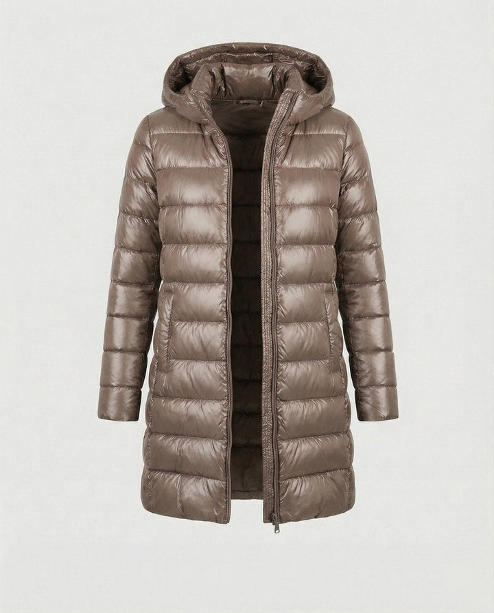Veste d'hiver pour femmes ultralégère slim-fit avec capuche pour les jours froids