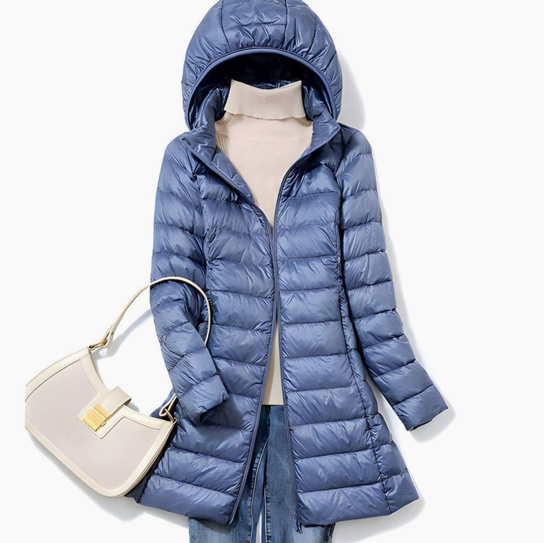 Veste Femme Longue Doudoune Avec Capuche Amovible Et Coupe Ajustée Pour Jours Froids – Vestes Élégantes Femme