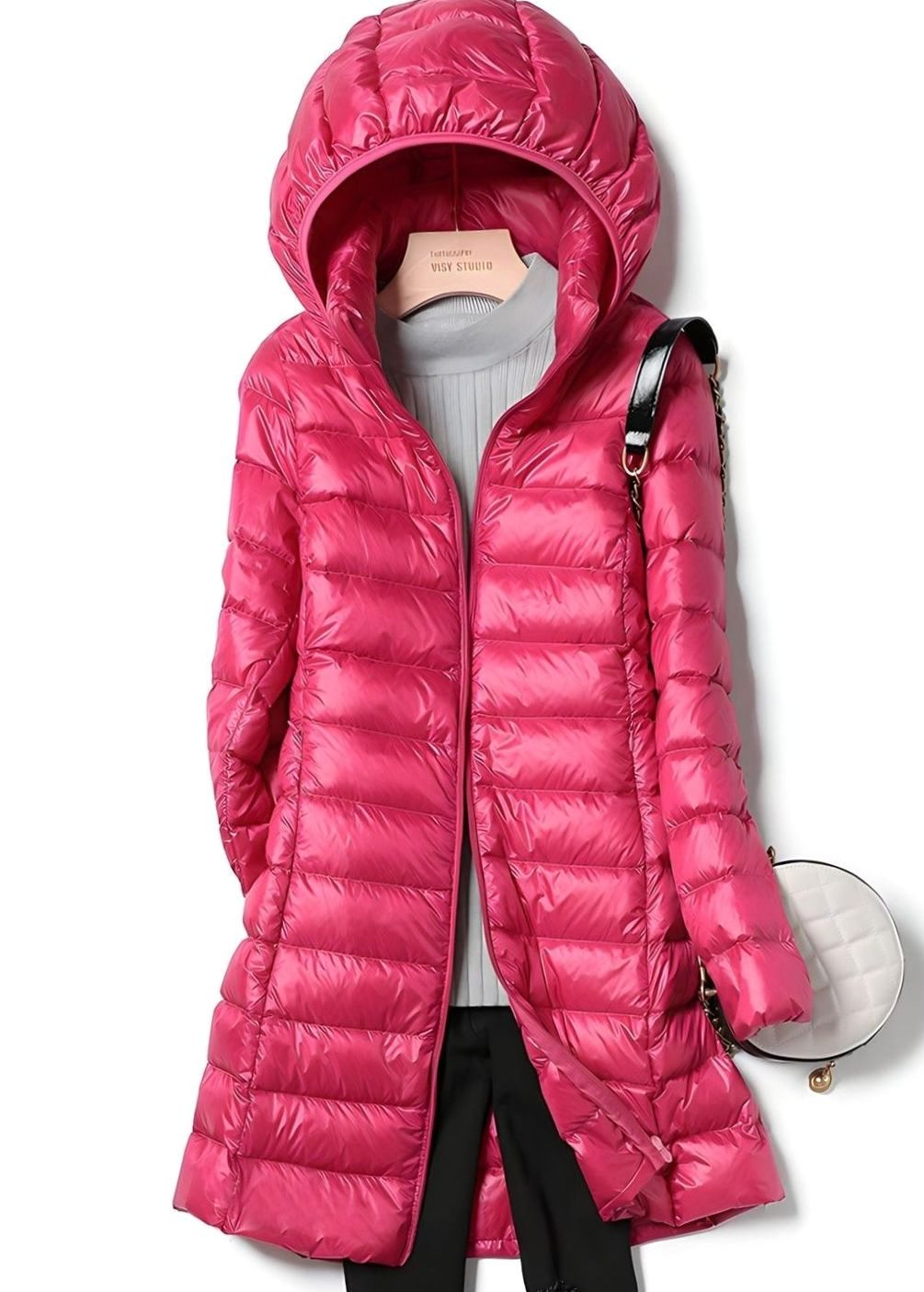 Veste Femme Longue Doudoune Avec Capuche Amovible Et Coupe Ajustée Pour Jours Froids – Vestes Élégantes Femme