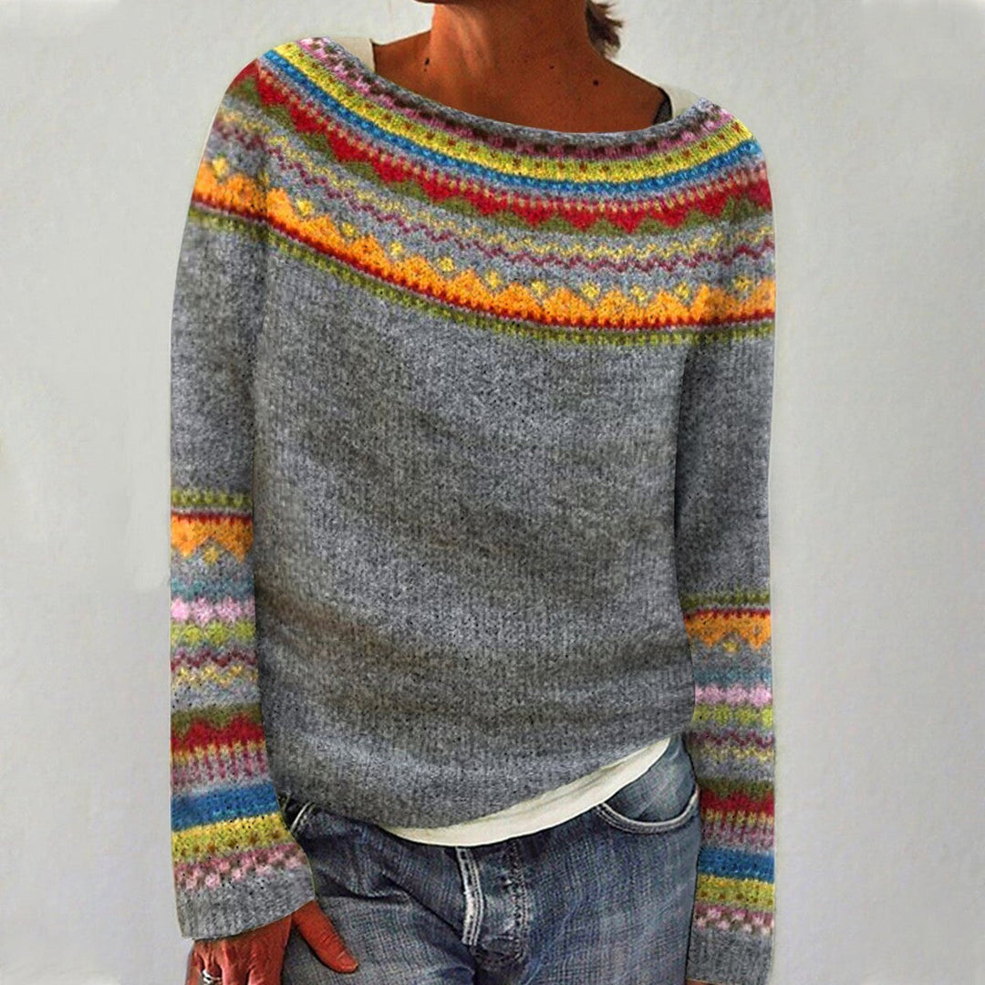Pull d'hiver pour femmes au design vintage – Pull en tricot doux | DANIQUE