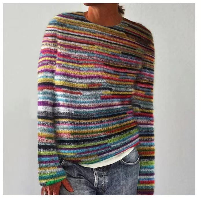 Pull d'hiver pour femmes au design vintage – Pull en tricot doux | DANIQUE