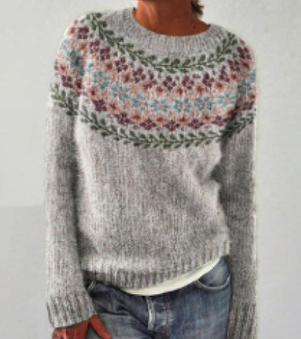 Pull d'hiver pour femmes au design vintage – Pull en tricot doux | DANIQUE