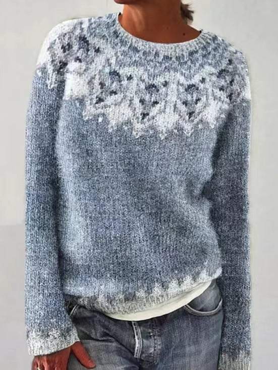 Pull d'hiver pour femmes au design vintage – Pull en tricot doux | DANIQUE