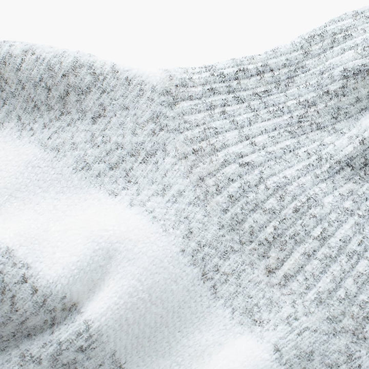 Pull femme avec col roulé et motif rayé