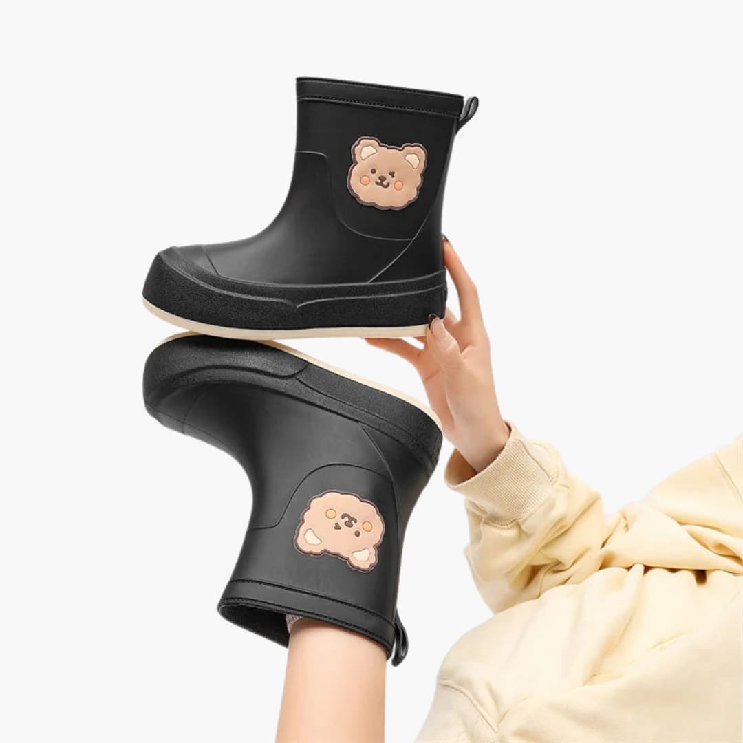 Bottes en caoutchouc pour femmes avec design d'ours