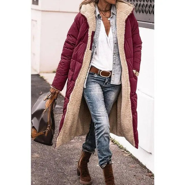 Manteau long élégant pour femmes, Teddy Coat
