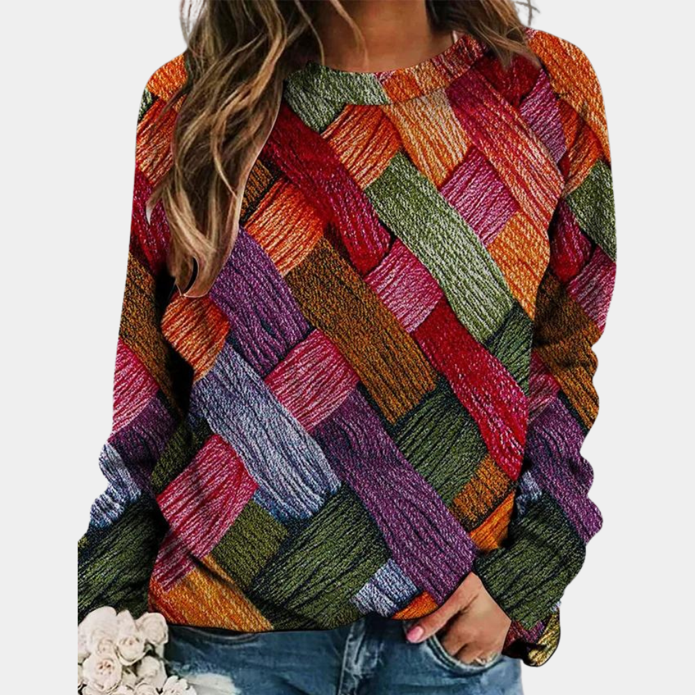 Pull en tricot coloré pour femmes | Décontracté