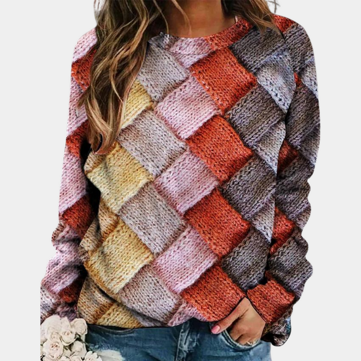 Pull en tricot coloré pour femmes | Décontracté