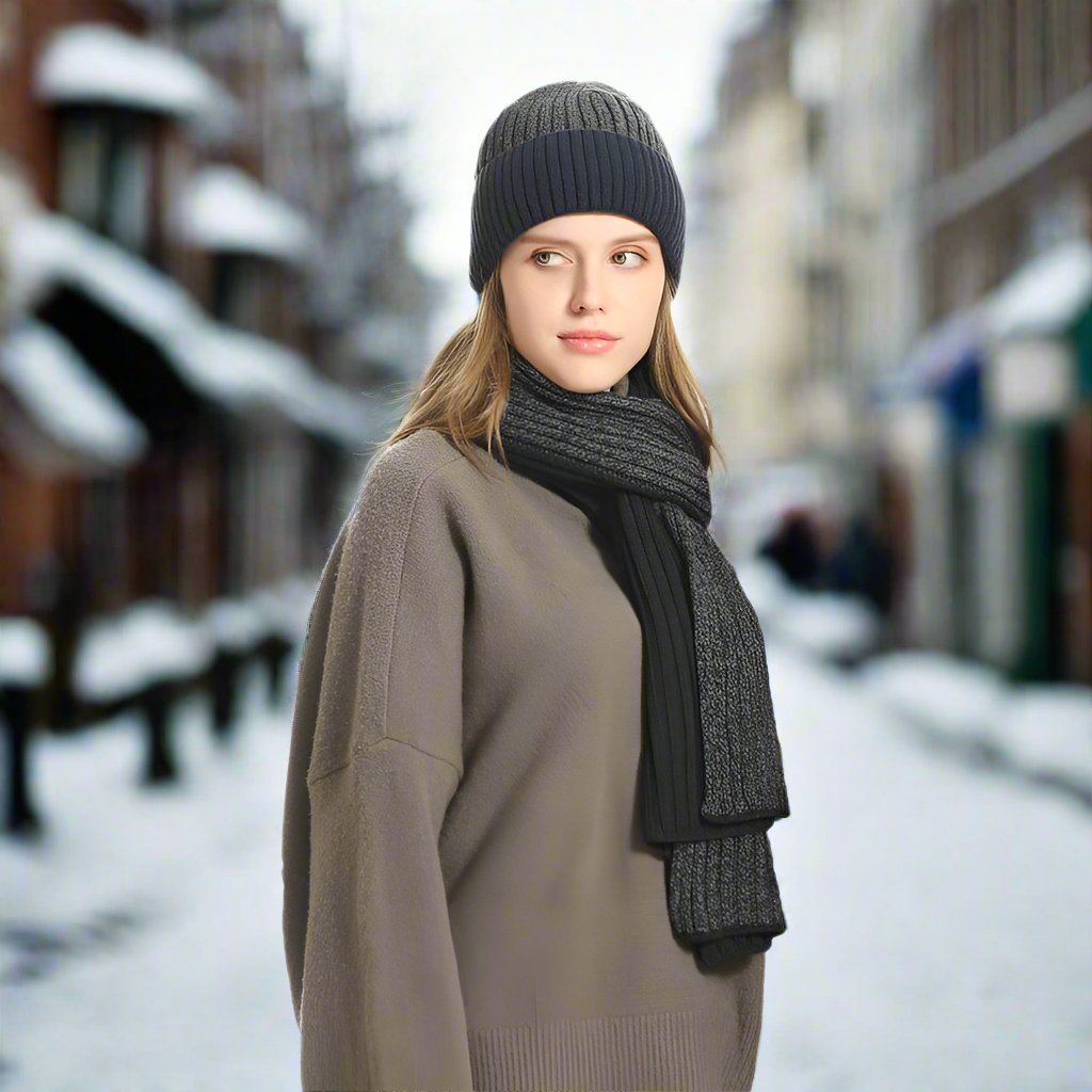 Luxueux, élégant, confortable – Ensemble de tricot d'hiver pour femmes et hommes