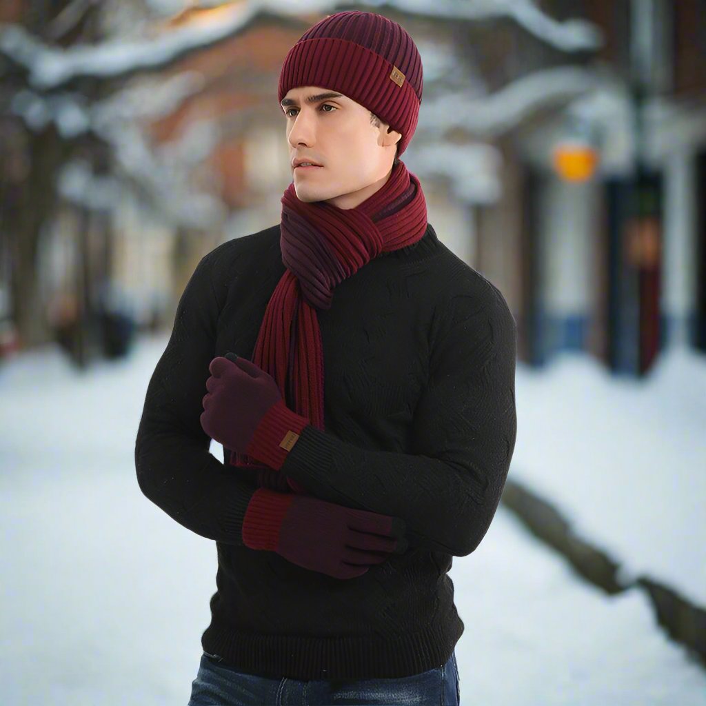 Luxueux, élégant, confortable – Ensemble de tricot d'hiver pour femmes et hommes