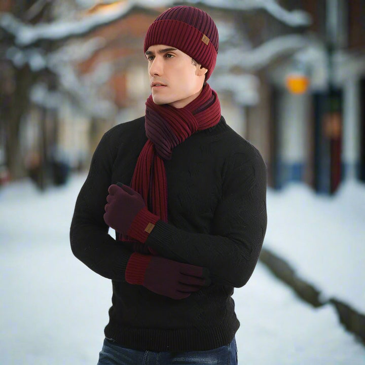Luxueux, élégant, confortable – Ensemble de tricot d'hiver pour femmes et hommes