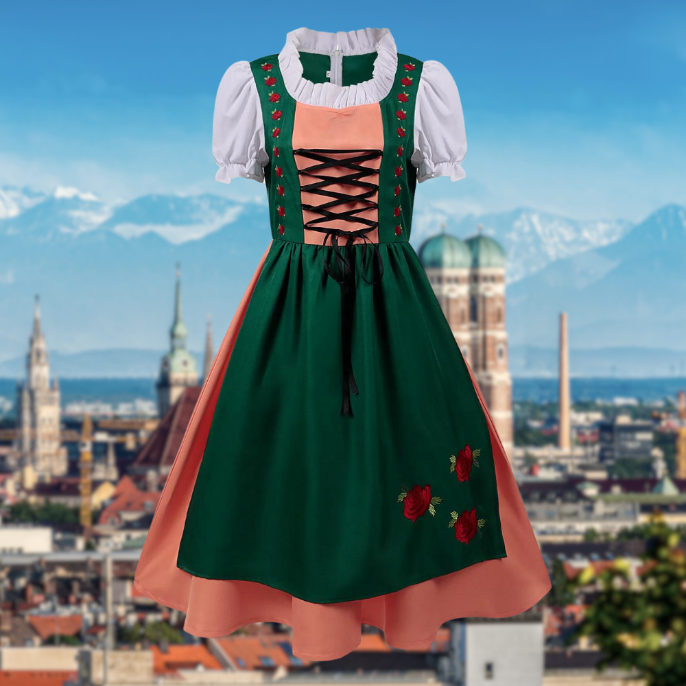 Robe Dirndl Midi Allemande Traditionnelle pour Femmes