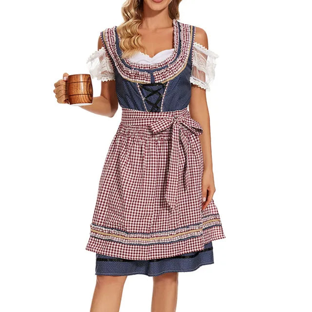 Robe Dirndl Traditionnelle Allemande pour Femmes de l'Oktoberfest