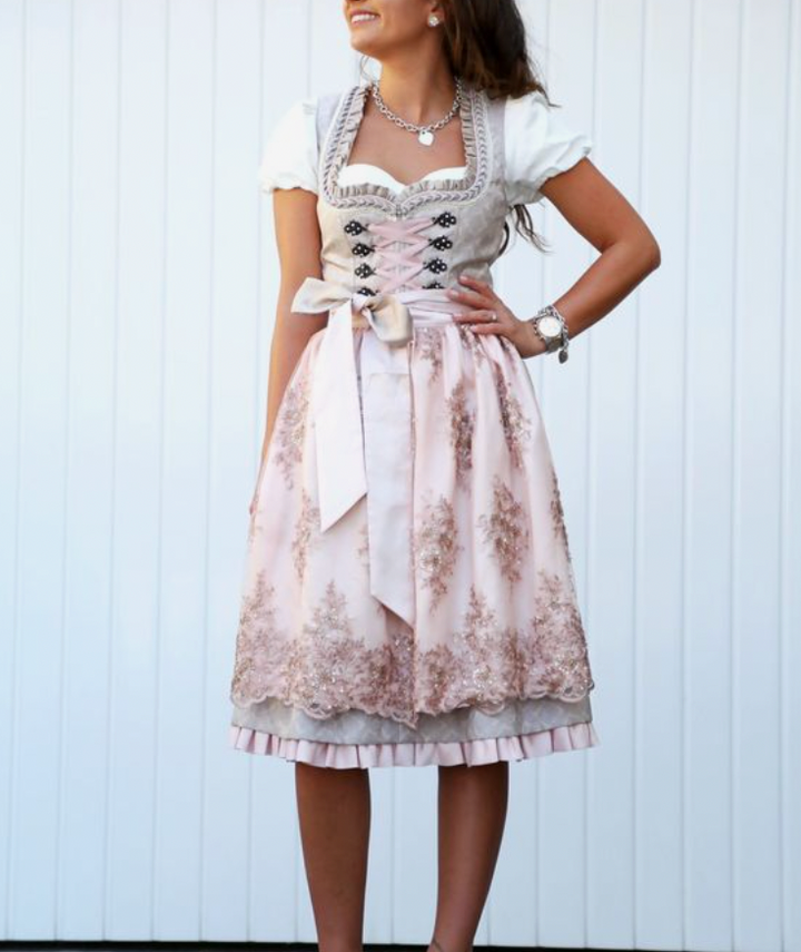 Robe Dirndl Noir Femme Élégante Festive – Robe Dirndl Classique Pour Oktoberfest et Occasions Spéciales
