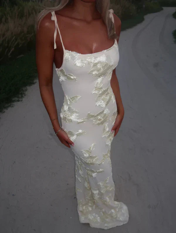 LILY - Robe maxi florale avec bretelles réglables