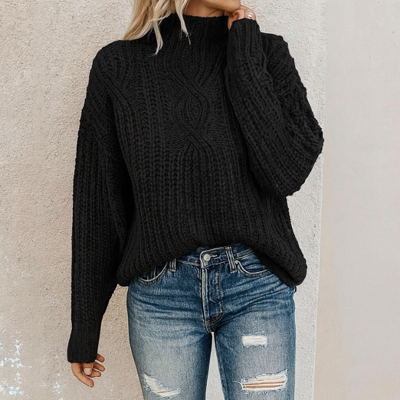 Pull en sweat à col roulé élégant pour femmes – pull chaud et intemporel pour toutes les occasions