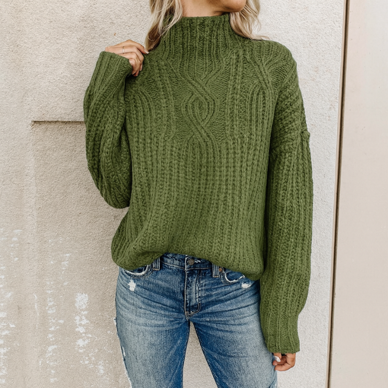 Pull-over élégant pour femmes à col roulé – pull chaud et intemporel pour toutes les occasions