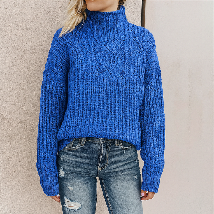 Pull-over élégant pour femmes à col roulé – pull chaud et intemporel pour toutes les occasions