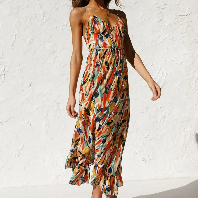 Clara™ | Robe Maxi Imprimée Élégante