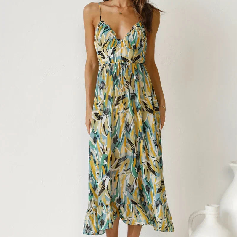 Clara™ | Robe Maxi Imprimée Élégante