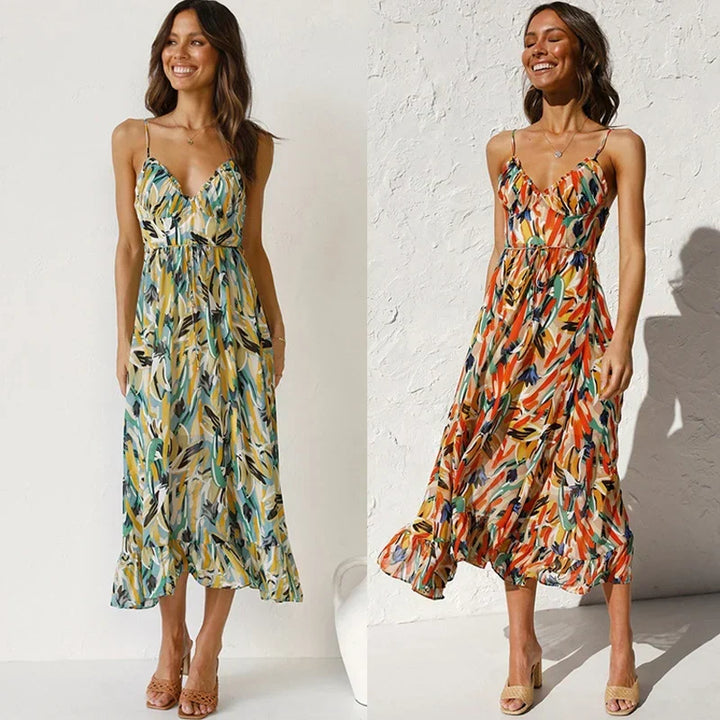 Clara™ | Robe Maxi Imprimée Élégante