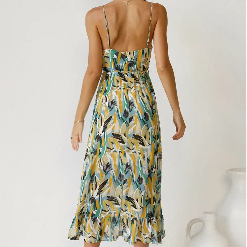 Clara™ | Robe Maxi Imprimée Élégante