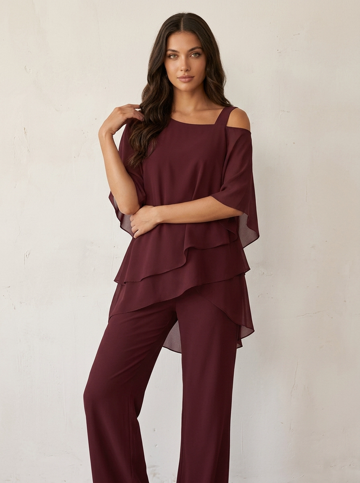 Ensemble Élégant en Chiffon pour Femmes - Elena