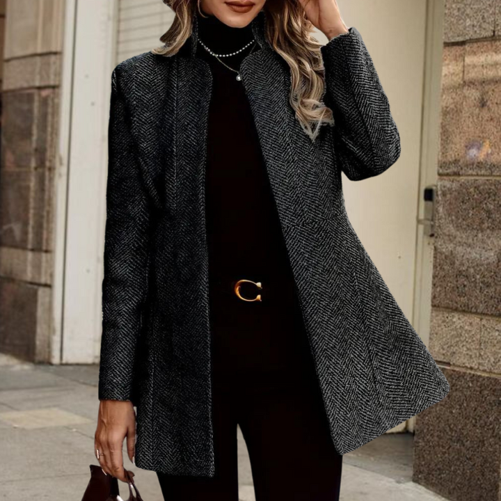 Manteau élégant pour femmes avec boutonnière – manteau polyvalent pour le bureau et les loisirs