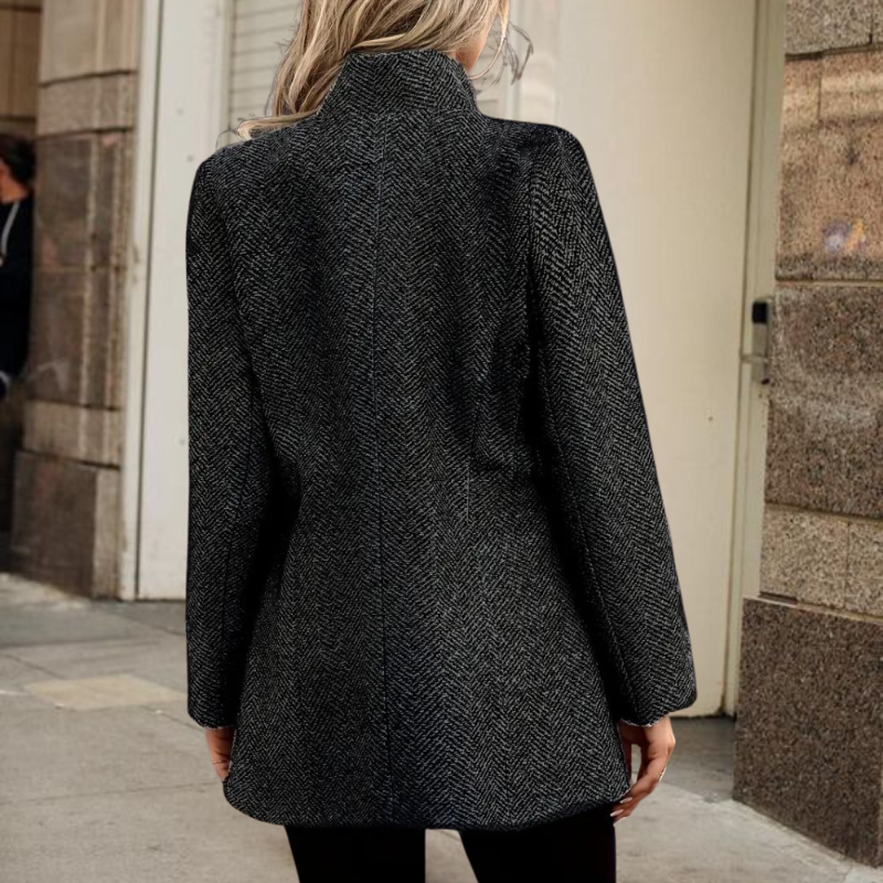 Manteau élégant pour femmes avec boutonnière – manteau polyvalent pour le bureau et les loisirs