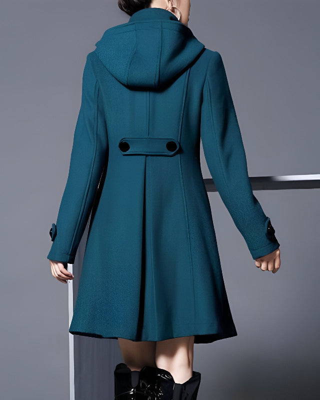 Manteau d'hiver élégant pour femmes avec poches latérales – coupe stylée pour toutes les occasions
