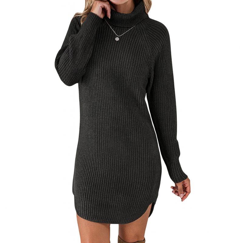 Robe Tricot Élégante Femme Longue – Chaude et Polyvalente pour l'Hiver et les Occasions Spéciales