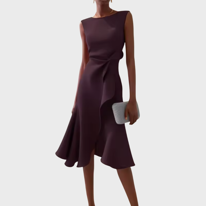 Robe Midi Asymétrique Élégante pour Femmes – Robes Festives pour Invités de Mariage et Occasions Spéciales