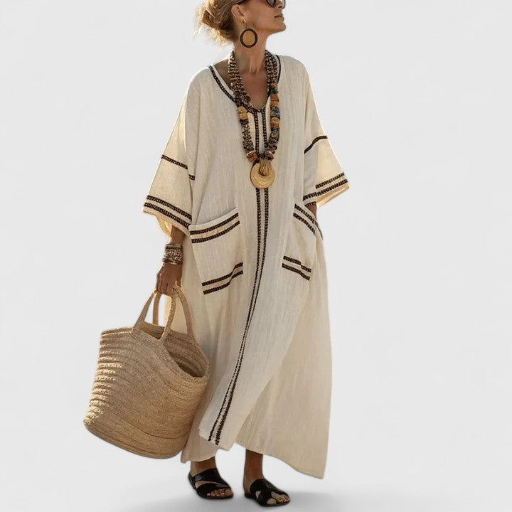 Robe Maxi Boho Élégante pour Femmes – Aérée et Stylée pour l'Été