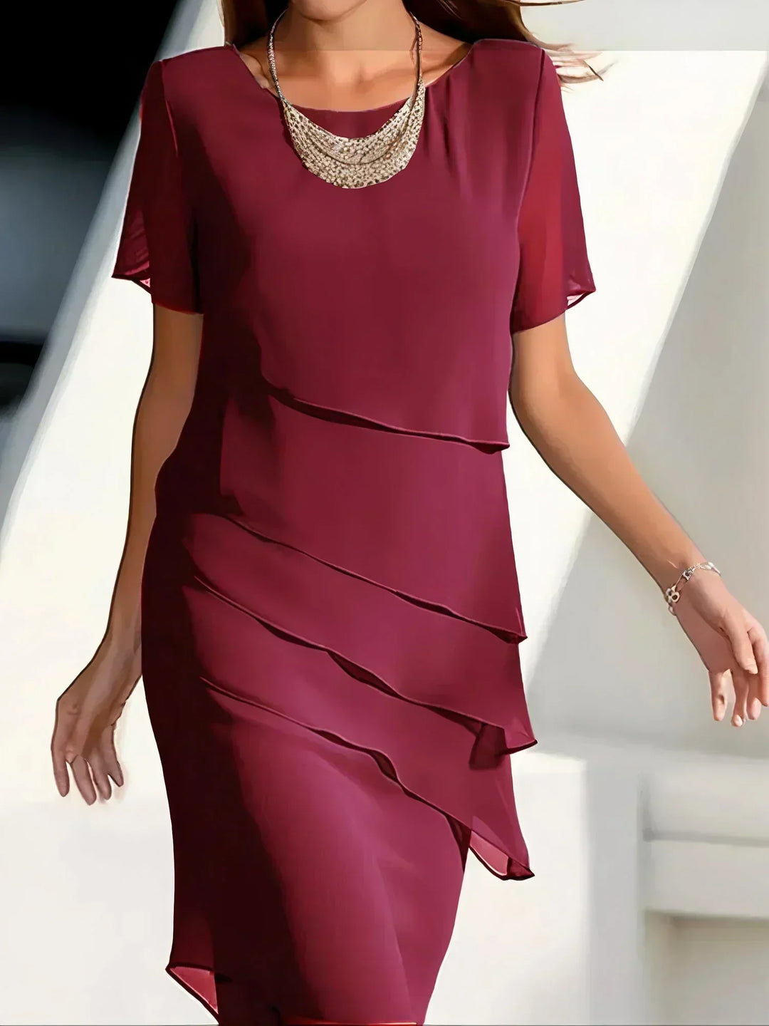 Robe Midi d'Été Élégante pour Femmes