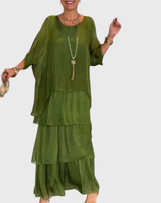 Robe Maxi Élégante pour Femmes | Robe d'Été Fluide pour Occasions Spéciales